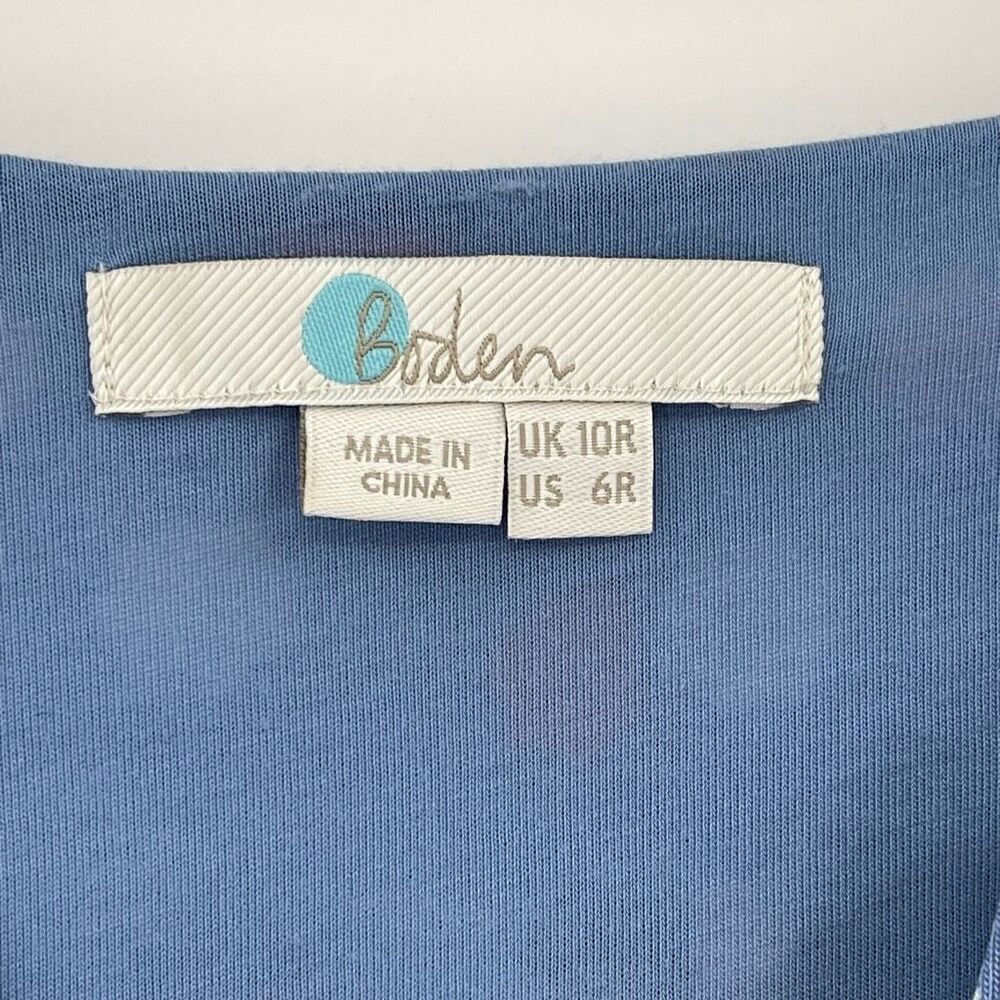 Boden Emory Jersey Dress Short Sleeve Above Knee Soft Blue Women 6 Regular J0181 - Picture 3 of 10